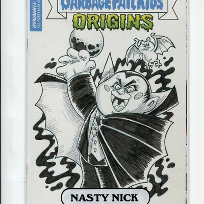 Nasty nick (gpk) comic book sketch cover