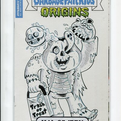 Hal o'ween (gpk) comic book sketch cover