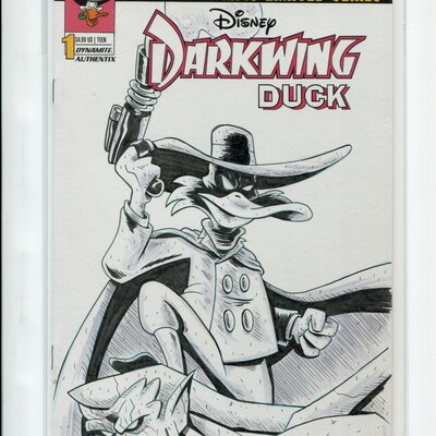 Darkwing duck comic book sketch cover