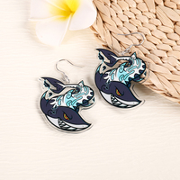 Animal earrings - Thunder Storm - Tiger Shark - Thumbnail 1