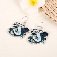 Animal earrings - Dark Cloud - Hammerhead Shark - Thumbnail 1