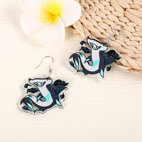 Animal earrings - Dark Cloud - Hammerhead Shark - Thumbnail 2