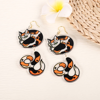 Animal earrings - Bakeneko - Two Tailed Cat - Thumbnail 2