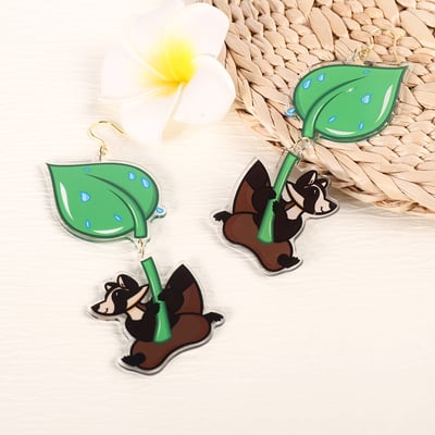 Animal earrings - tanuki