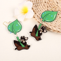 Animal earrings - Tanuki - Thumbnail 1