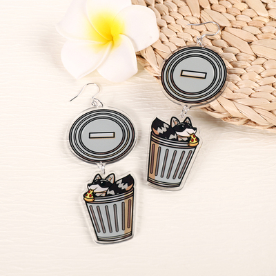 Animal earrings - trash panda - raccoon