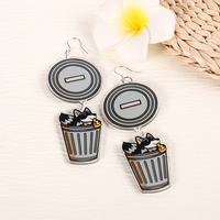 Animal earrings - Trash Panda - Raccoon - Thumbnail 2