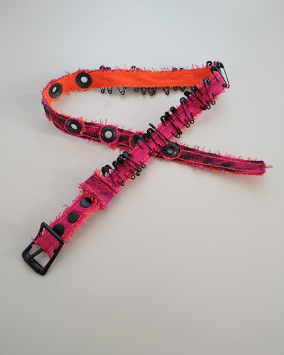 Ooak safety pin collar