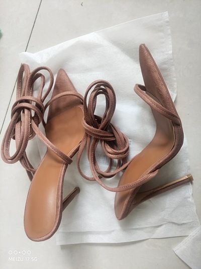 Sandals ankle strap stiletto heel boots