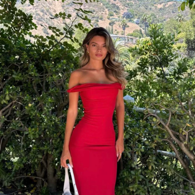 Vintage off the shoulder sheath red satin evening dresses