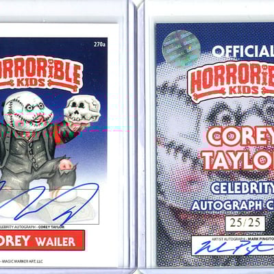 Horrorible kids corey taylor (c) - celebrity auto card