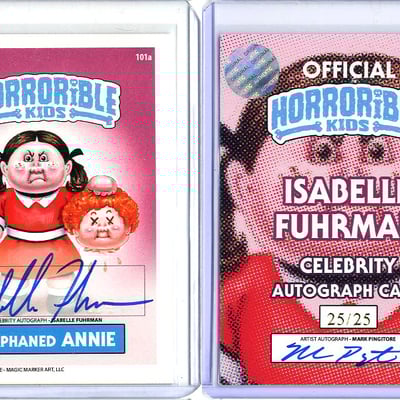 Horrorible kids isabelle fuhrman - celebrity auto card