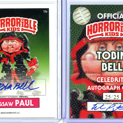 Horrorible kids tobin bell - celebrity auto card