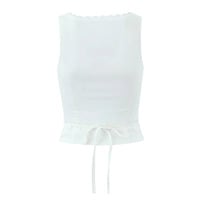 Lace trim sleeveless camisole - Thumbnail 2