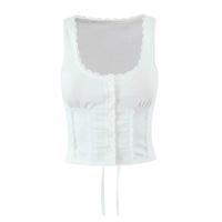 Lace trim sleeveless camisole - Thumbnail 3