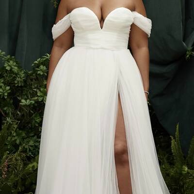 Elegant a line off the shoulder wedding dress bridal gowns wedding gowns