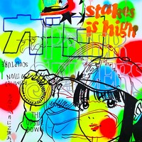 Triptych Painting by Judas Arrieta "BUBBLEGUM TOYS"   - Thumbnail 4