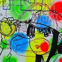 Triptych Painting by Judas Arrieta "BUBBLEGUM TOYS"   - Thumbnail 6