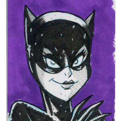 Catwoman sketch card