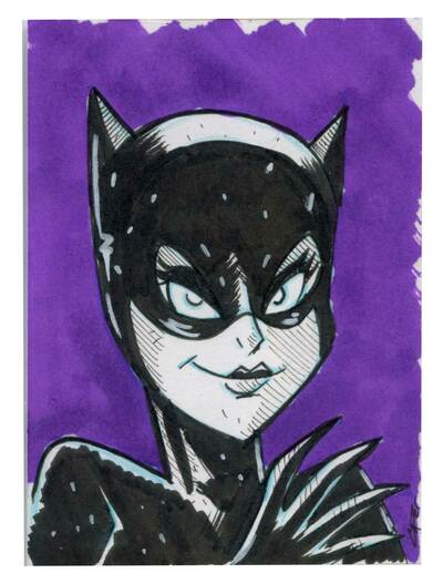Catwoman Sketch Card