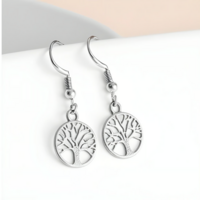 Silver Tree of Life Earrings - Thumbnail 1