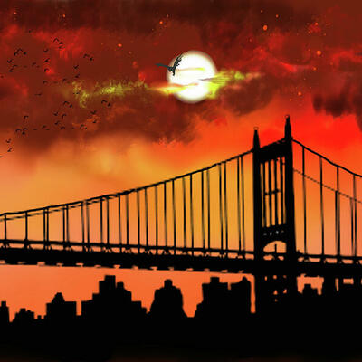 The bridge 24" x 36" art print