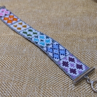 Pixel Bracelet - Rainbow Quilt Squares (Flaw Discount) - Thumbnail 2