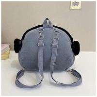 Cute Cat Face Plush Backpack - Thumbnail 6