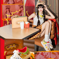 Trendy Fashion Hamburger Skater Shoes For Women - Thumbnail 3