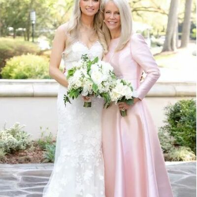 Simple a line pink mother of the bride/groom dress evening formal dress