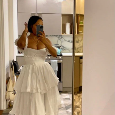 Beautiful a line straps ruffles floor length chiffon prom dresses