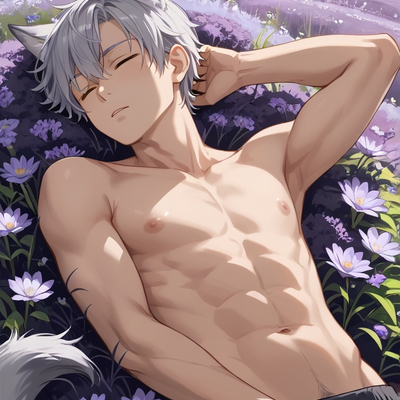 Akihiko kai purple flowers print! 2 (signed by me!)