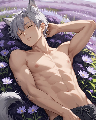 Akihiko Kai Purple Flowers Print! 2 (Signed by me!)