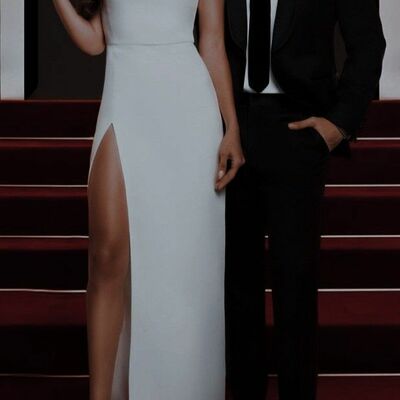 Simple sheath scoop side slit beach boho wedding dress bridal gown wedding gown