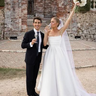 Simple a line strapless wedding dress bridal gown wedding gown