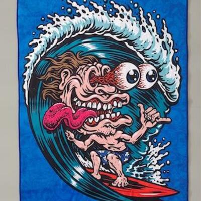 Surf freak beach towel
