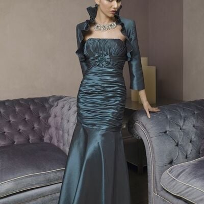 Elegant sheath dark green with jacket mother of the bride/groom dress evening formal dress