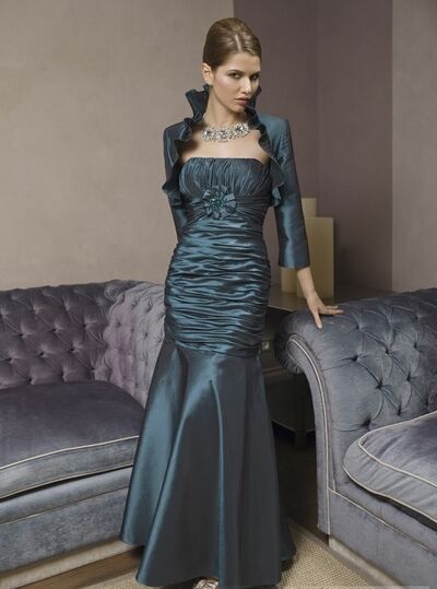 Elegant Sheath Dark Green with Jacket Mother of the Bride/Groom Dress Evening Formal Dress