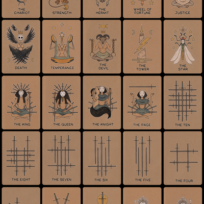 Small gods tarot deck
