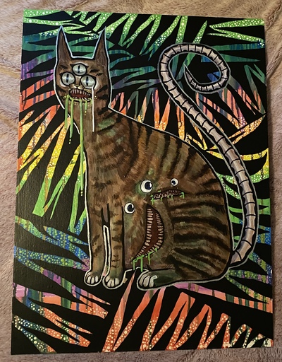 I HUNGER 18x24 canvas panel 