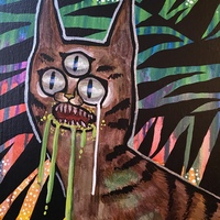 I HUNGER 18x24 canvas panel  - Thumbnail 1