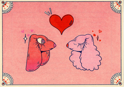 Puppy Love Riso Postcard 