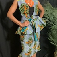 Elastic Skirt & Headwrap - Thumbnail 1