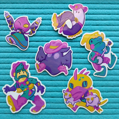 Cowboy cryptids stickers