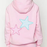 *Free Shipping*DOUBLE STARS PATCH HOODIE - Thumbnail 4