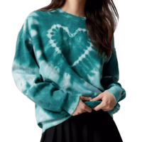 TIE DYE HEART PATTERN SWEATSHIRT - Thumbnail 3