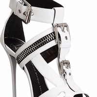 New style women's high heel sandals with metal buckle zipper 2 colors - Thumbnail 4