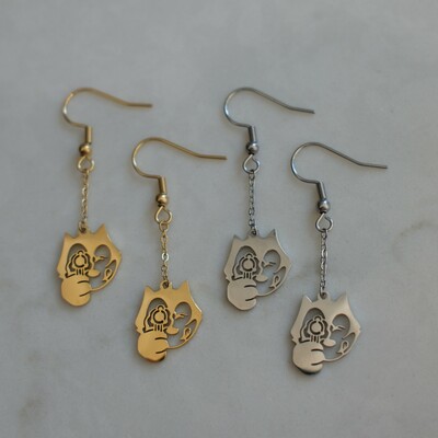 H.g. felix shooter earrings silver or 14k gold plated