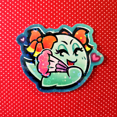 Lady bow paper mario sticker