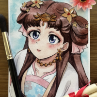 Lady Lishu - The Apothecary Diaries (8x11, 6x8 or 5x5) Signed Print - Thumbnail 1